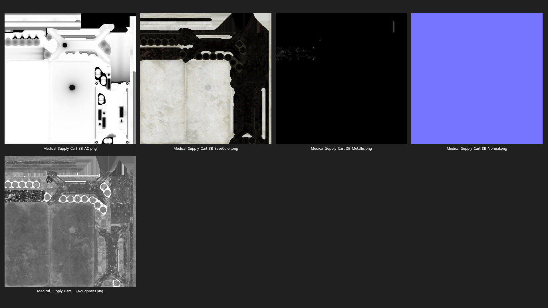 Medical Supply Cart 3B Low-poly 3D model_8