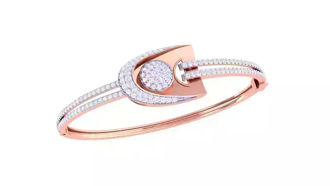 Loop High Jewelry Italian Diamond Bracelets 3dm stl obj gltf 3D print model