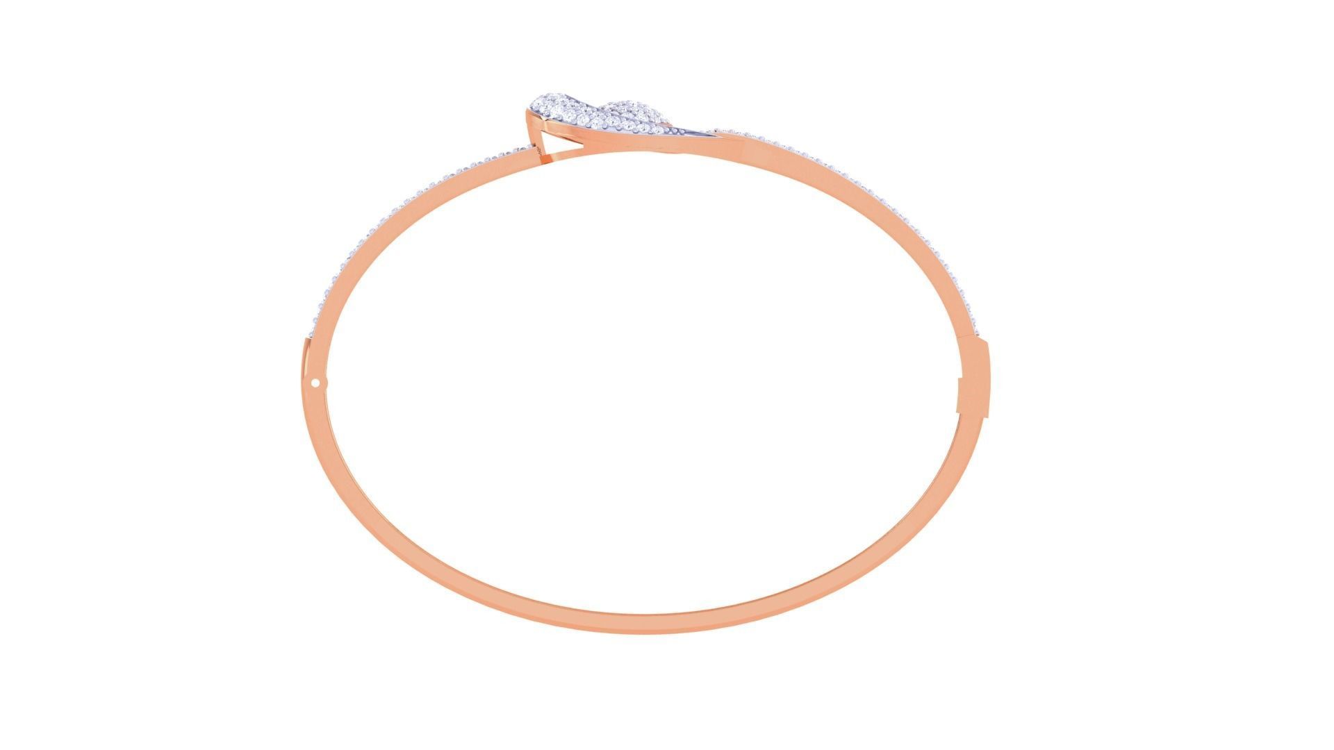 Loop High Jewelry Italian Diamond Bracelets 3dm stl obj gltf 3D print model_12