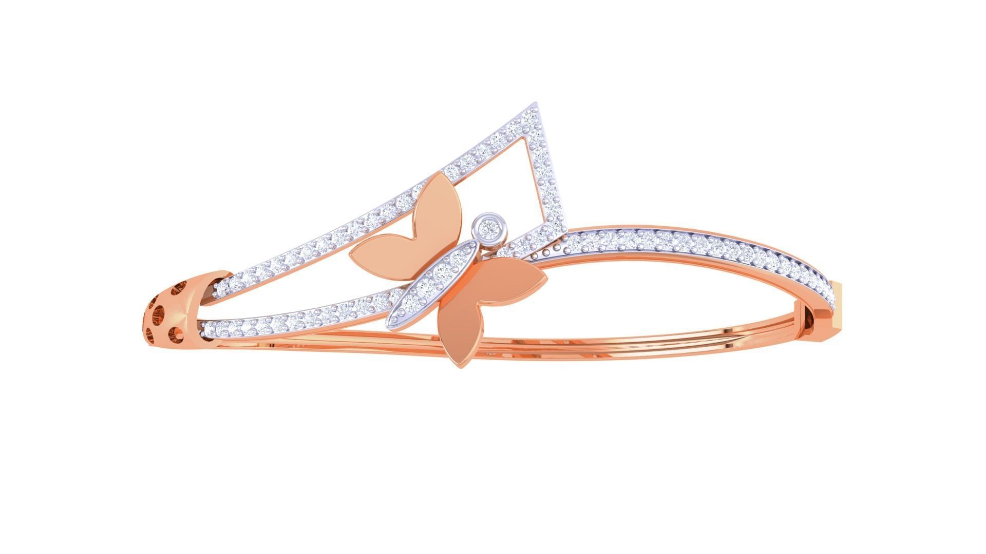 Butterfly High Jewelry Italian Diamond Bracelets 3dm stl obj  3D print model_8