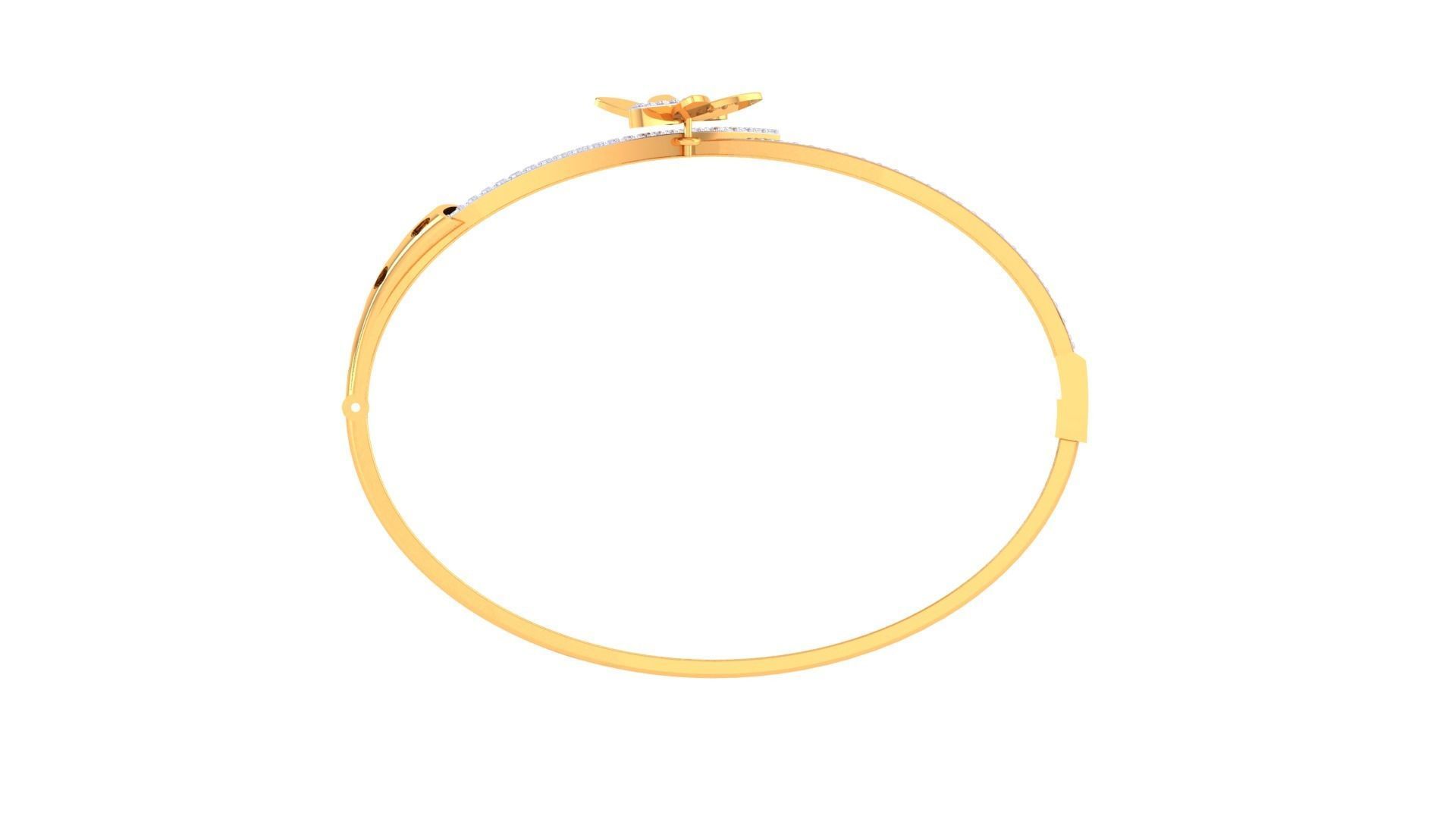 Butterfly High Jewelry Italian Diamond Bracelets 3dm stl obj  3D print model_11