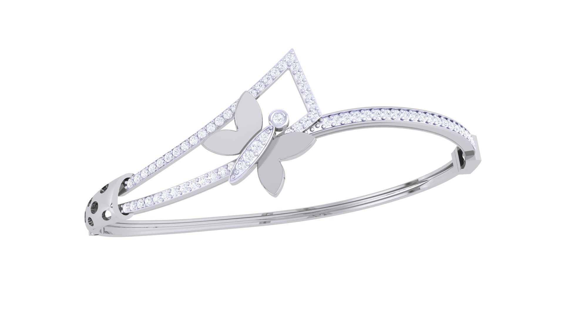 Butterfly High Jewelry Italian Diamond Bracelets 3dm stl obj  3D print model_6
