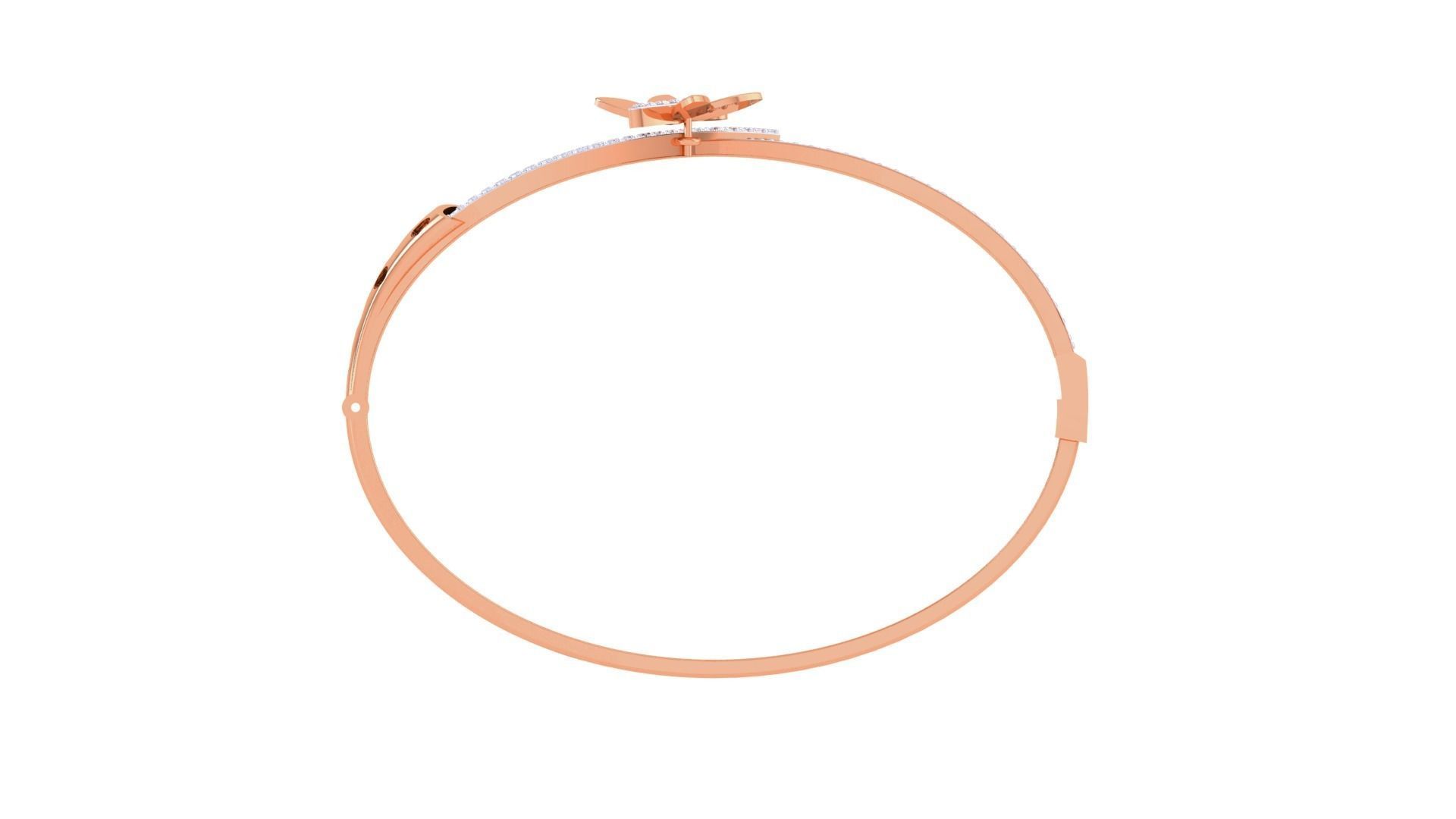 Butterfly High Jewelry Italian Diamond Bracelets 3dm stl obj  3D print model_12