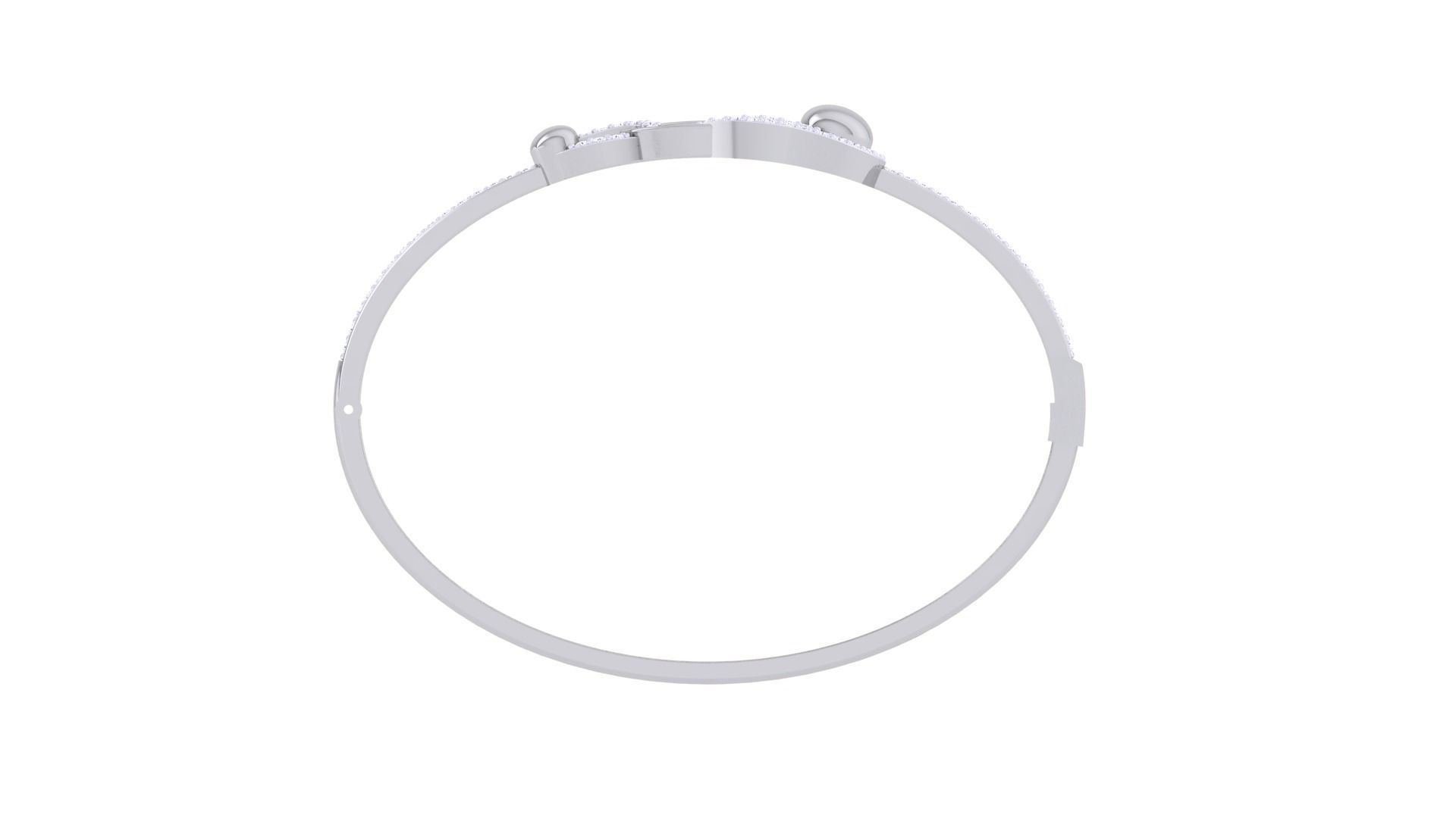 Loop Lock High Jewelry Italian Diamond Bracelets 3dm stl obj 3D print model_11