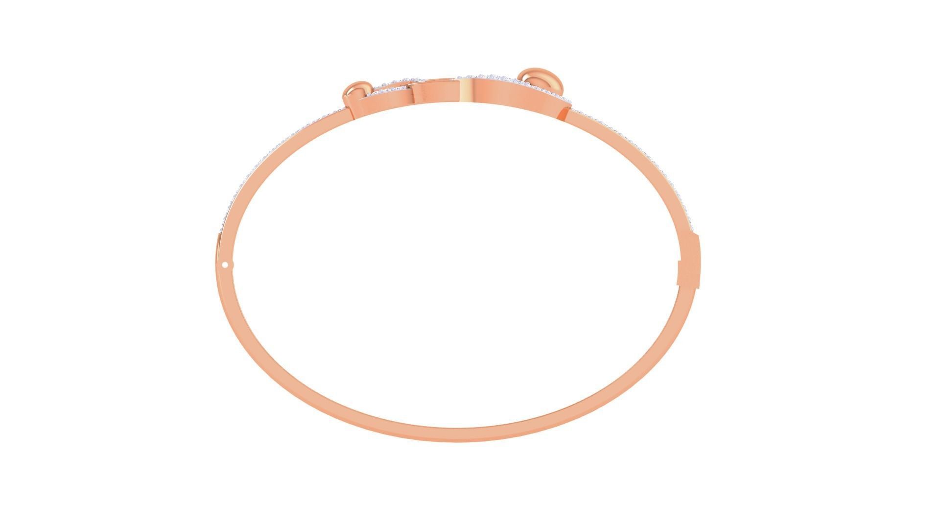 Loop Lock High Jewelry Italian Diamond Bracelets 3dm stl obj 3D print model_12