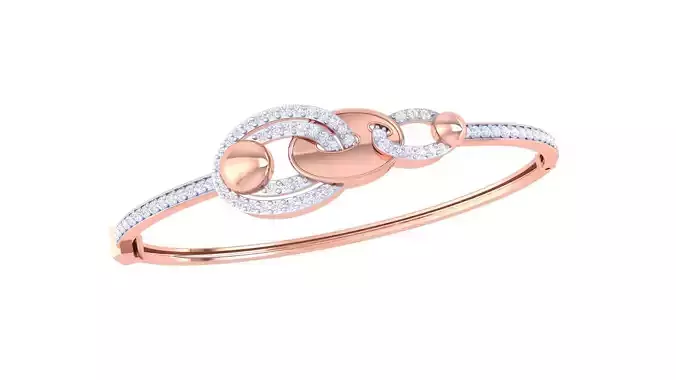 Loop Lock High Jewelry Italian Diamond Bracelets 3dm stl obj 3D print model