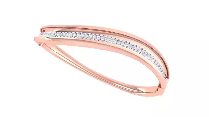 Twisted High Jewelry Italian Diamond Bracelets 3dm stl obj gltf 3D print model