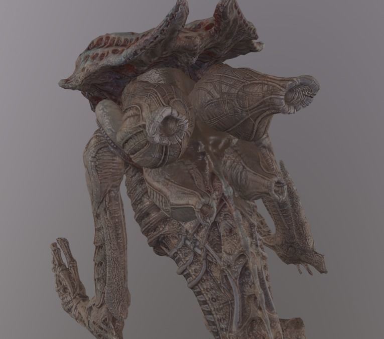 Alien Titan Rigged Low-poly 3D model_9
