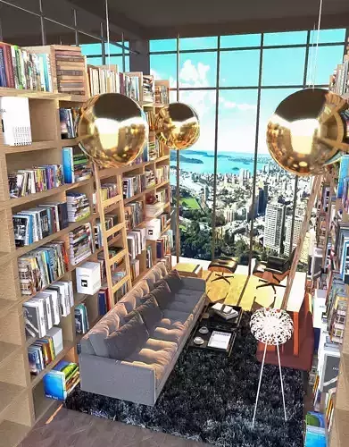 library 3d model