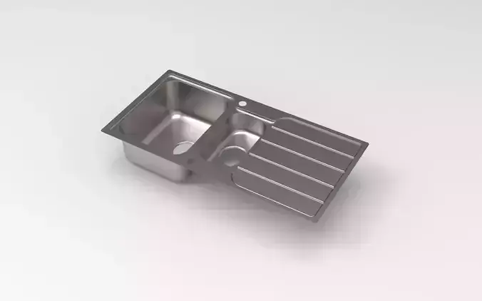 Efficient Double Kitchen Sink 3D model