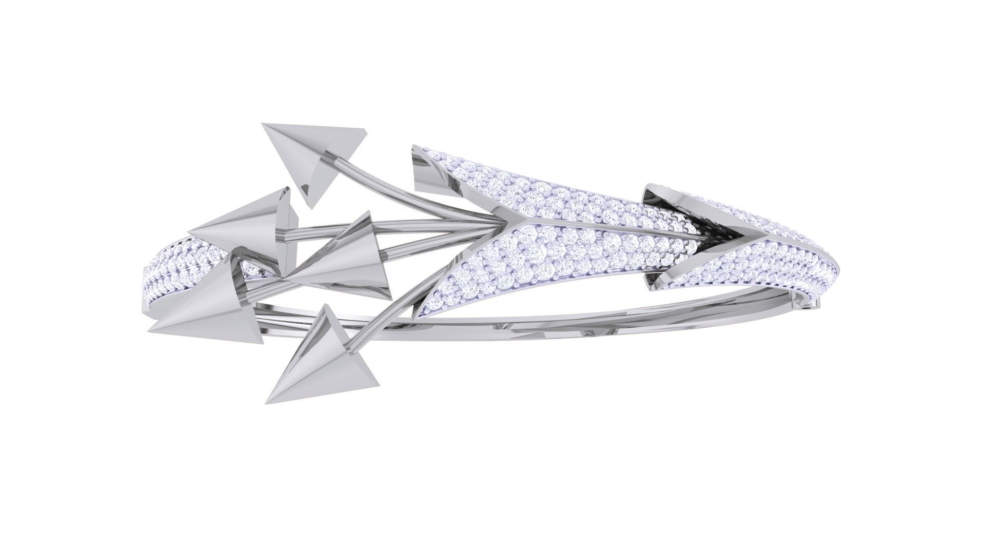 Arrows of Love High Jewelry Italian Diamond Bracelets 3dm stl 3D print model_7