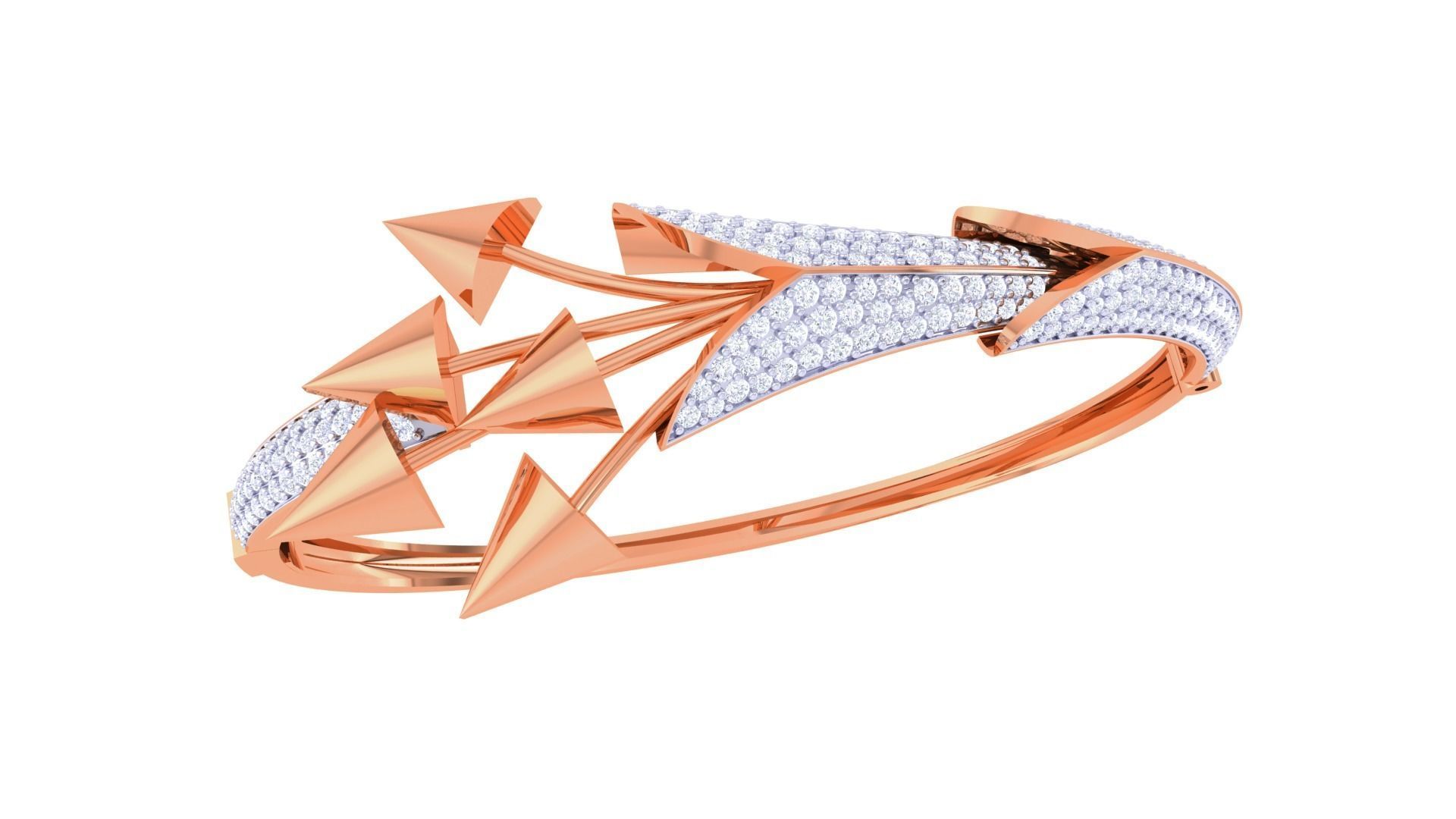 Arrows of Love High Jewelry Italian Diamond Bracelets 3dm stl 3D print model_6