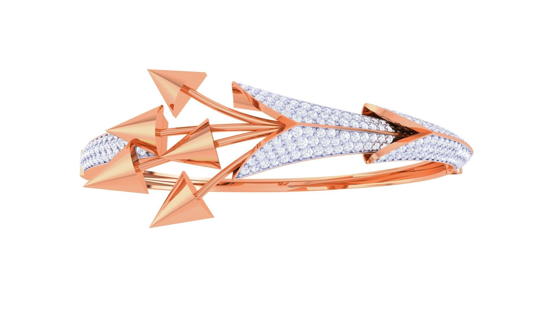 Arrows of Love High Jewelry Italian Diamond Bracelets 3dm stl 3D print model_9