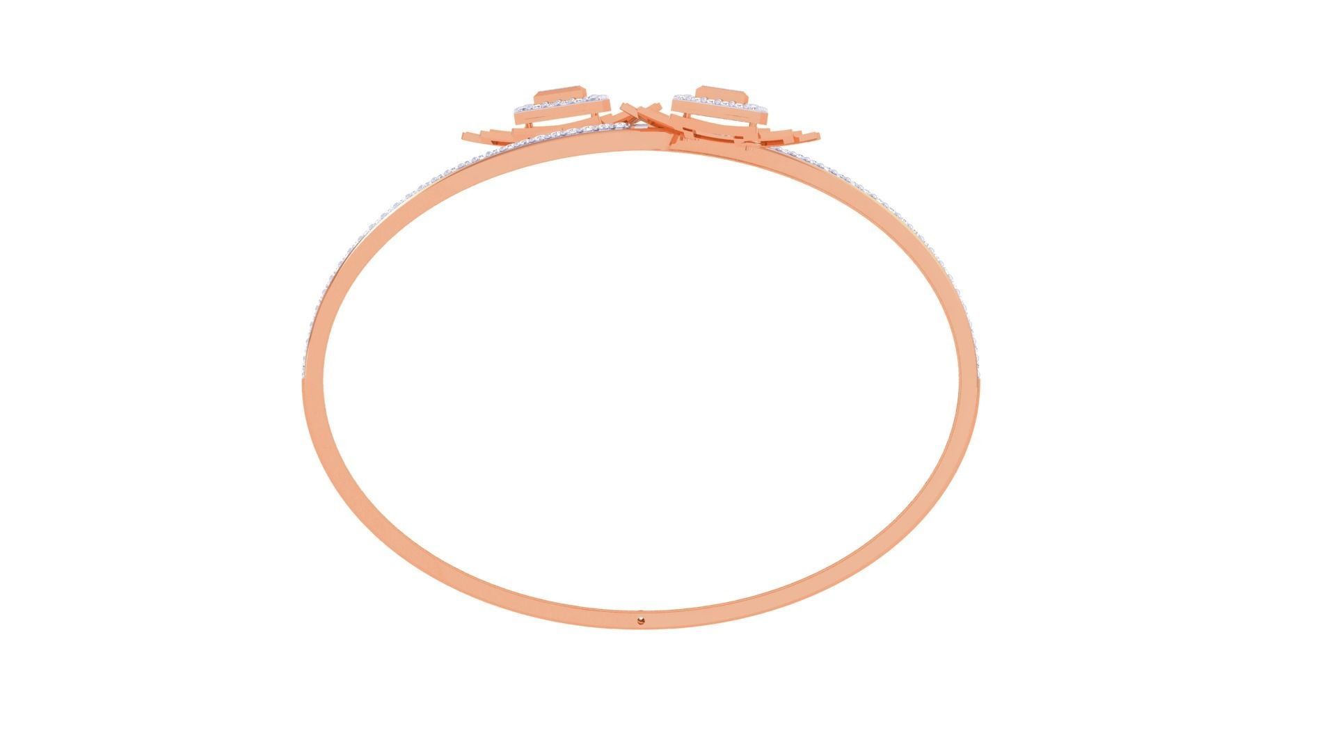 Bi Flower High Jewelry Italian Diamond Bracelets 3dm stl obj  3D print model_12