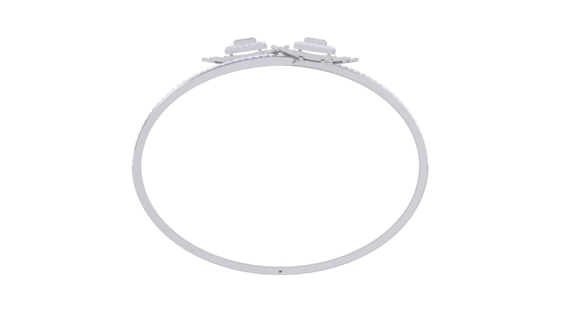 Bi Flower High Jewelry Italian Diamond Bracelets 3dm stl obj  3D print model_11