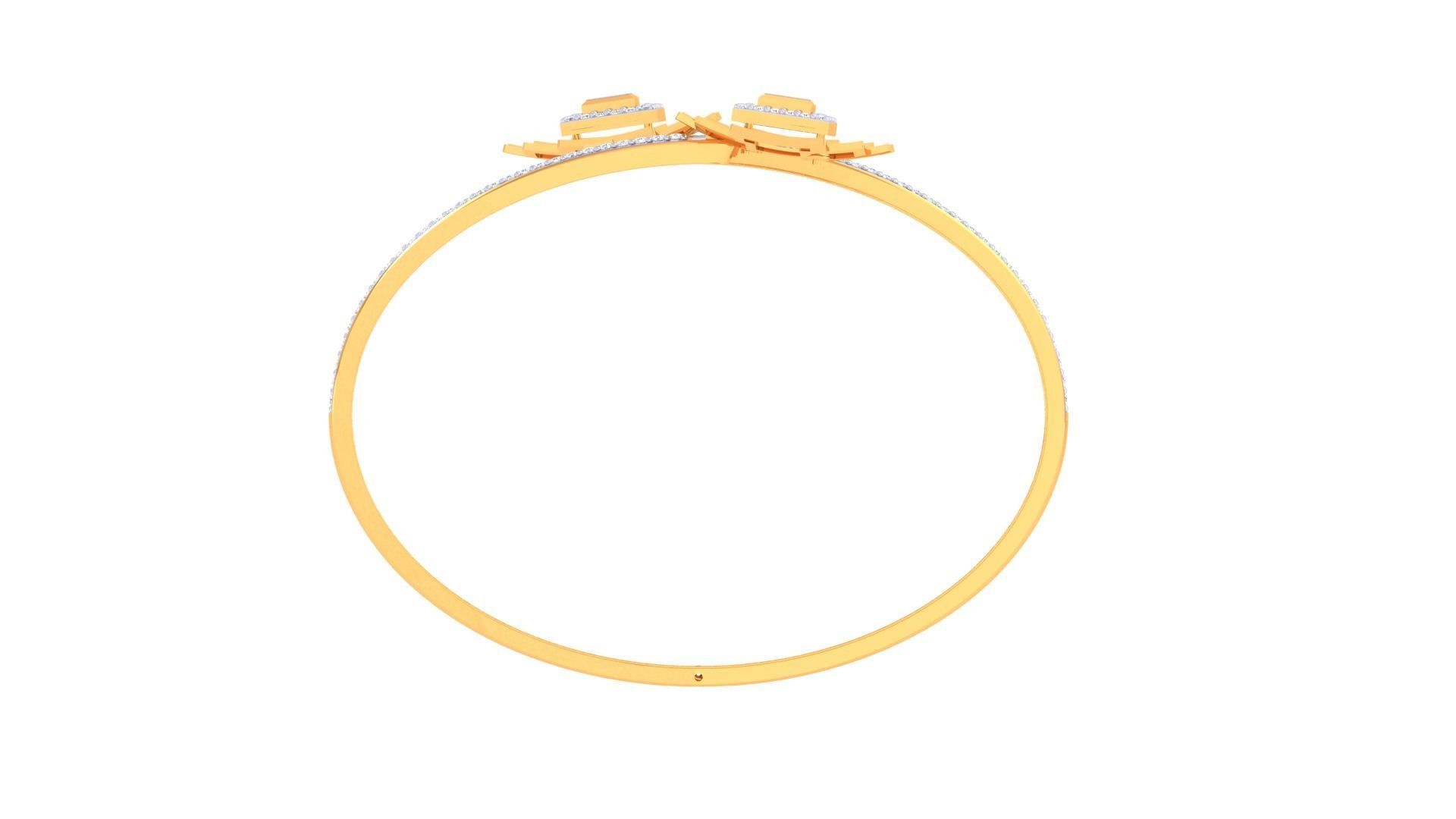 Bi Flower High Jewelry Italian Diamond Bracelets 3dm stl obj  3D print model_10