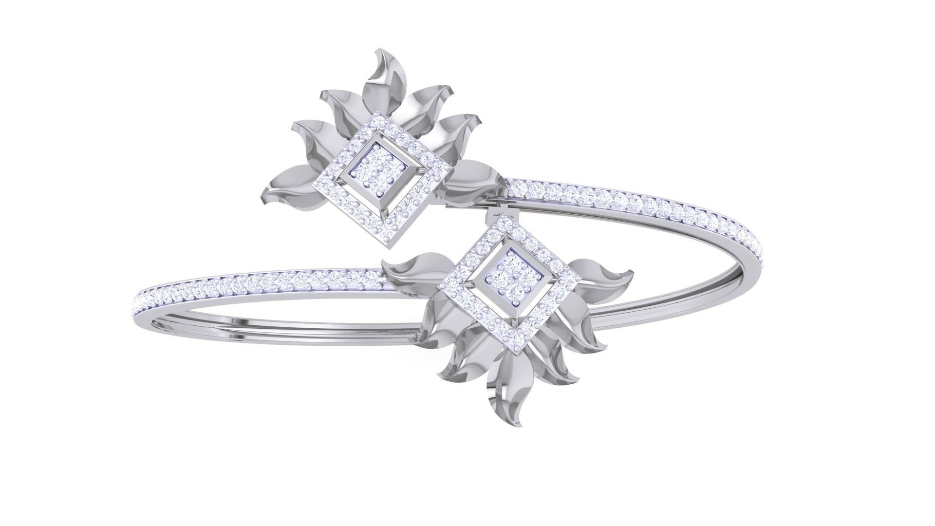 Bi Wild Flowers High Jewelry Italian Diamond Bracelets 3dm stl 3D print model_8