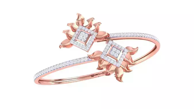 Bi Wild Flowers High Jewelry Italian Diamond Bracelets 3dm stl 3D print model