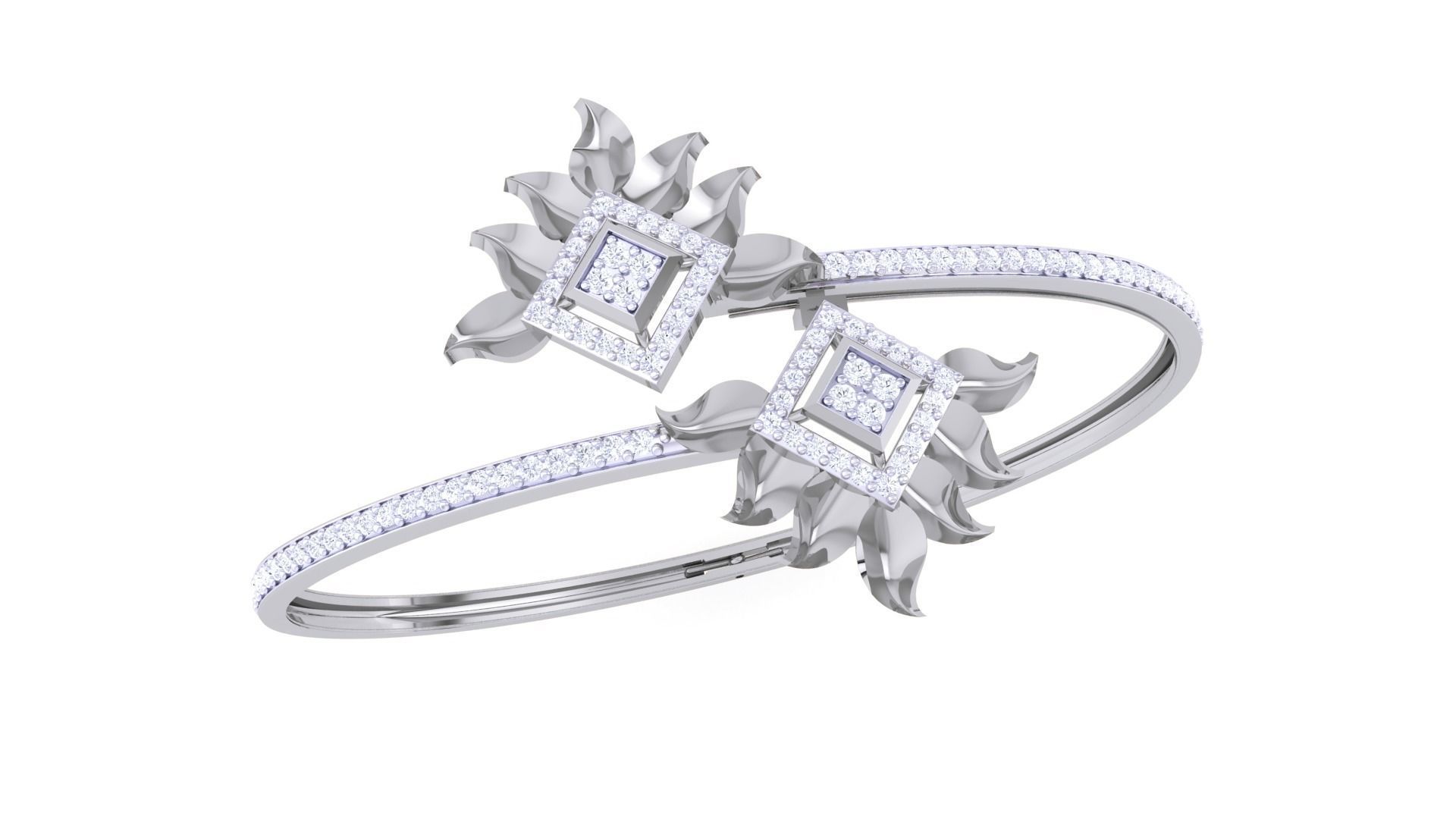 Bi Wild Flowers High Jewelry Italian Diamond Bracelets 3dm stl 3D print model_6