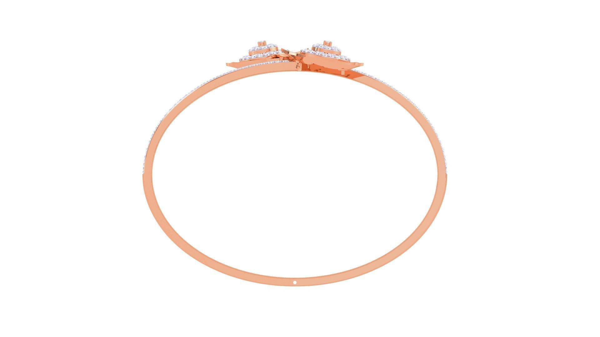 Bi Flower High Jewelry Italian Diamond Bracelets 3dm stl obj  3D print model_11