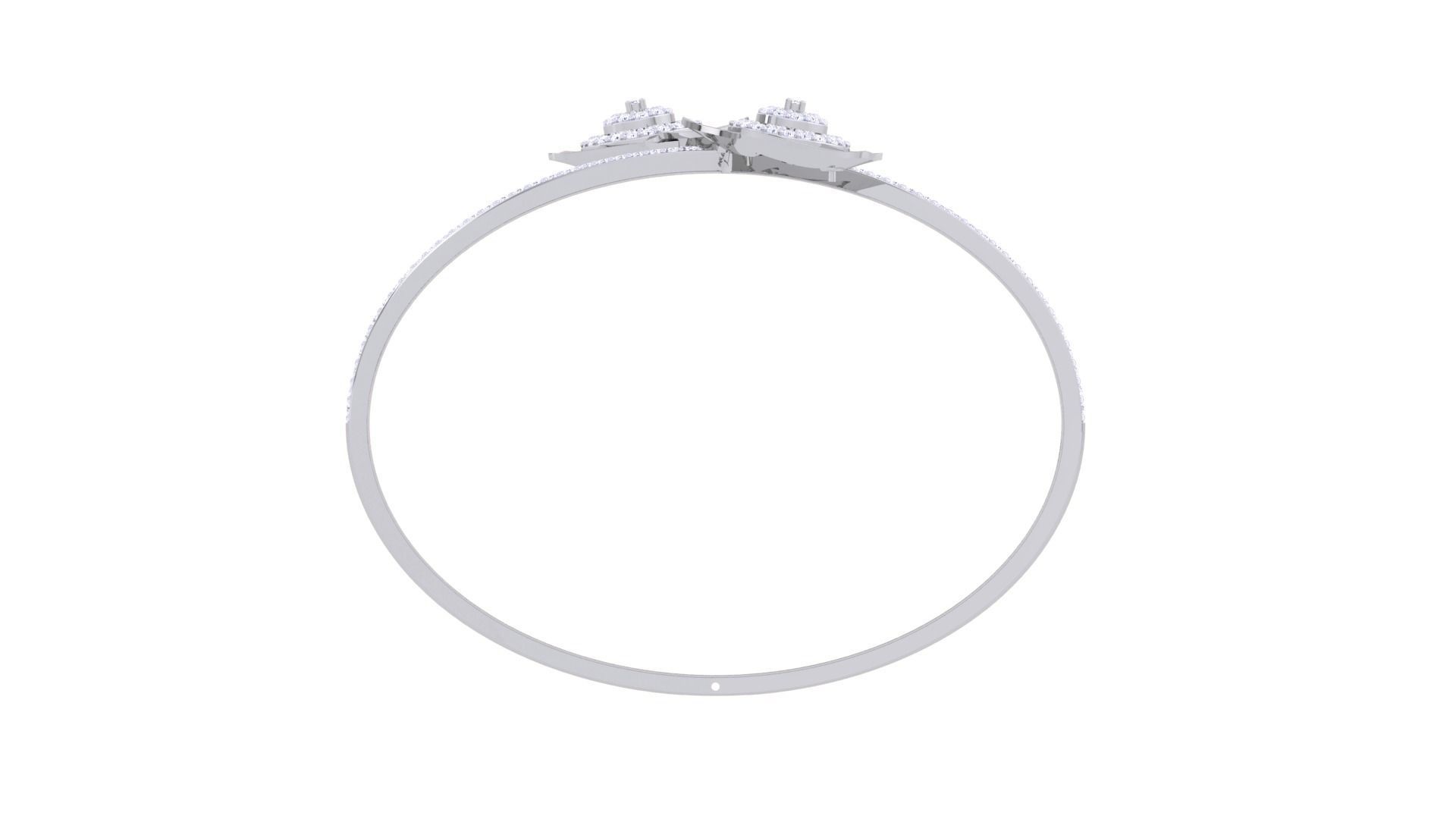 Bi Flower High Jewelry Italian Diamond Bracelets 3dm stl obj  3D print model_10