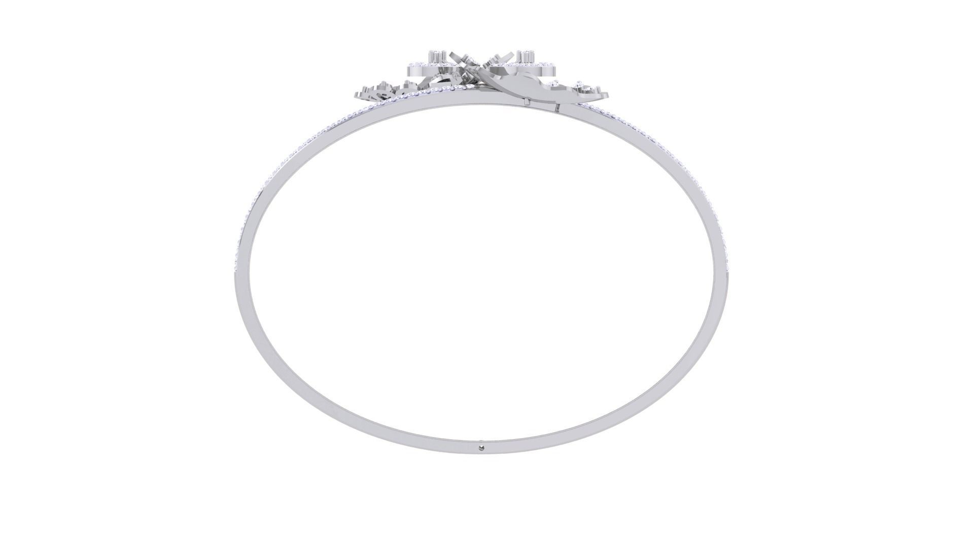 Bi Flower High Jewelry Italian Diamond Bracelets 3dm stl obj 3D print model_10