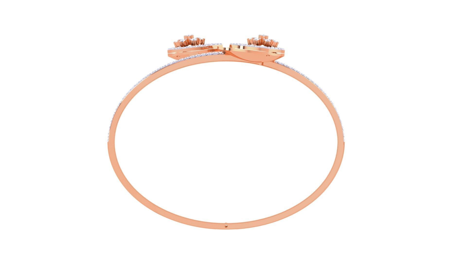 Bi Flower High Jewelry Italian Diamond Bracelets 3dm stl obj  3D print model_10