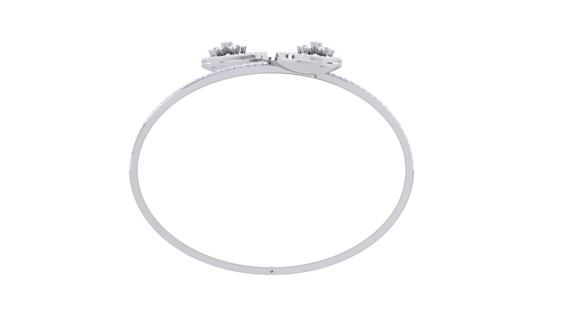 Bi Flower High Jewelry Italian Diamond Bracelets 3dm stl obj  3D print model_12