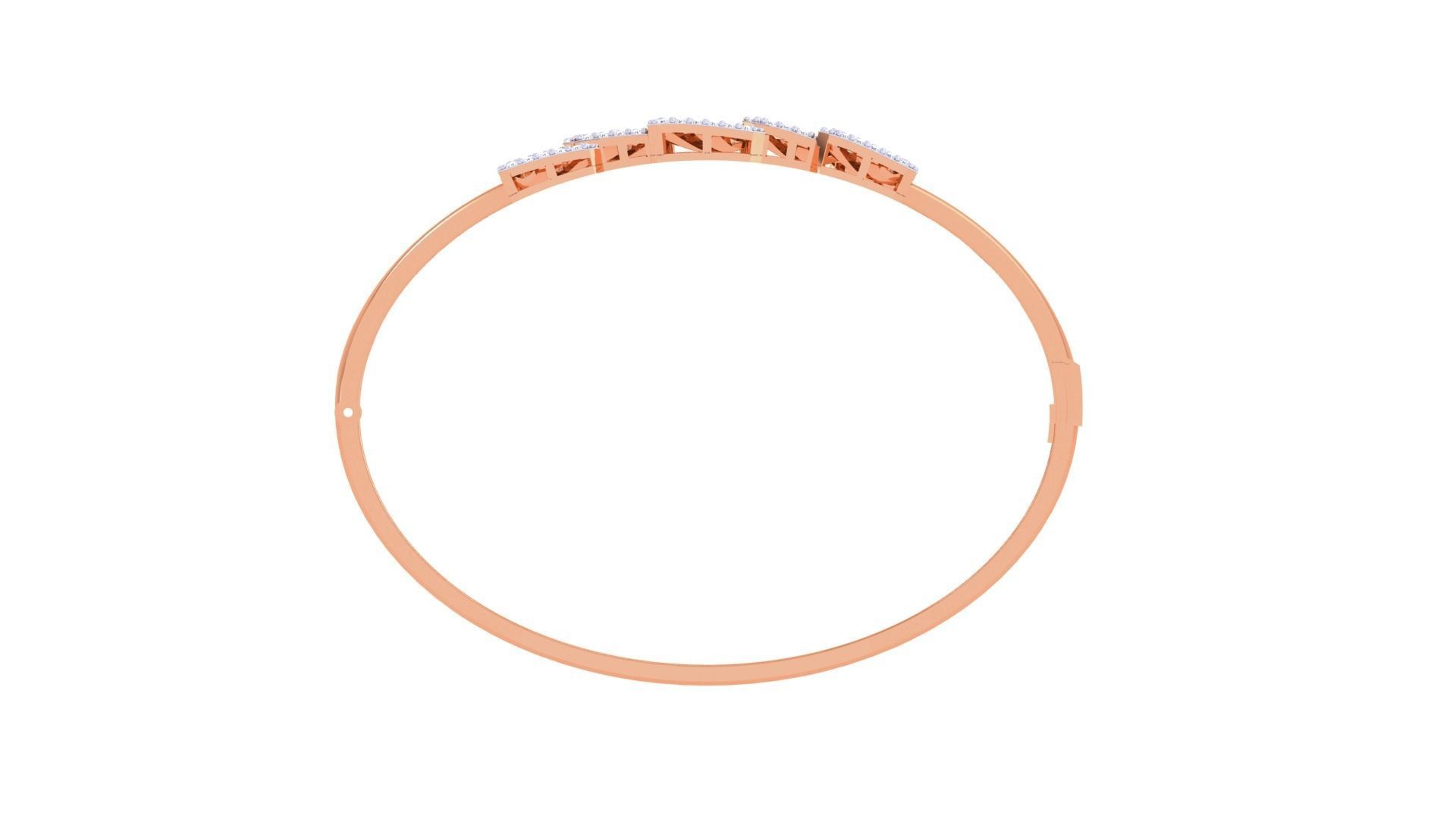 5 Squares High Jewelry Italian Diamond Bracelets 3dm stl obj  3D print model_11