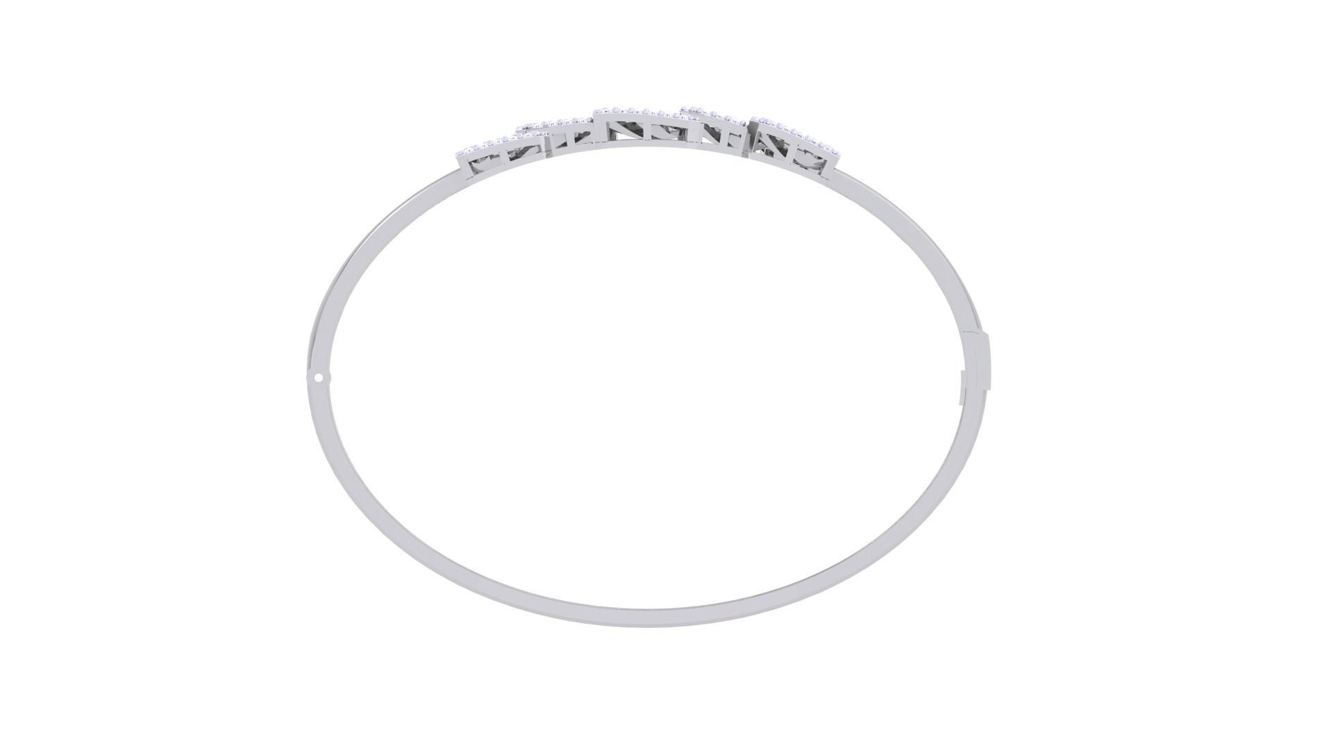 5 Squares High Jewelry Italian Diamond Bracelets 3dm stl obj  3D print model_12