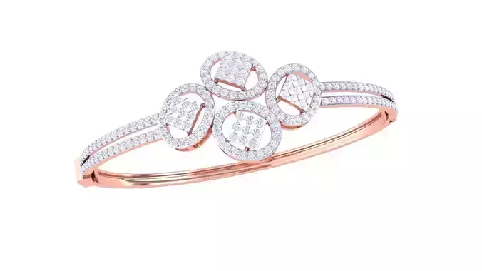 High Jewelry Italian Diamond Bracelets 3dm stl obj gltf
