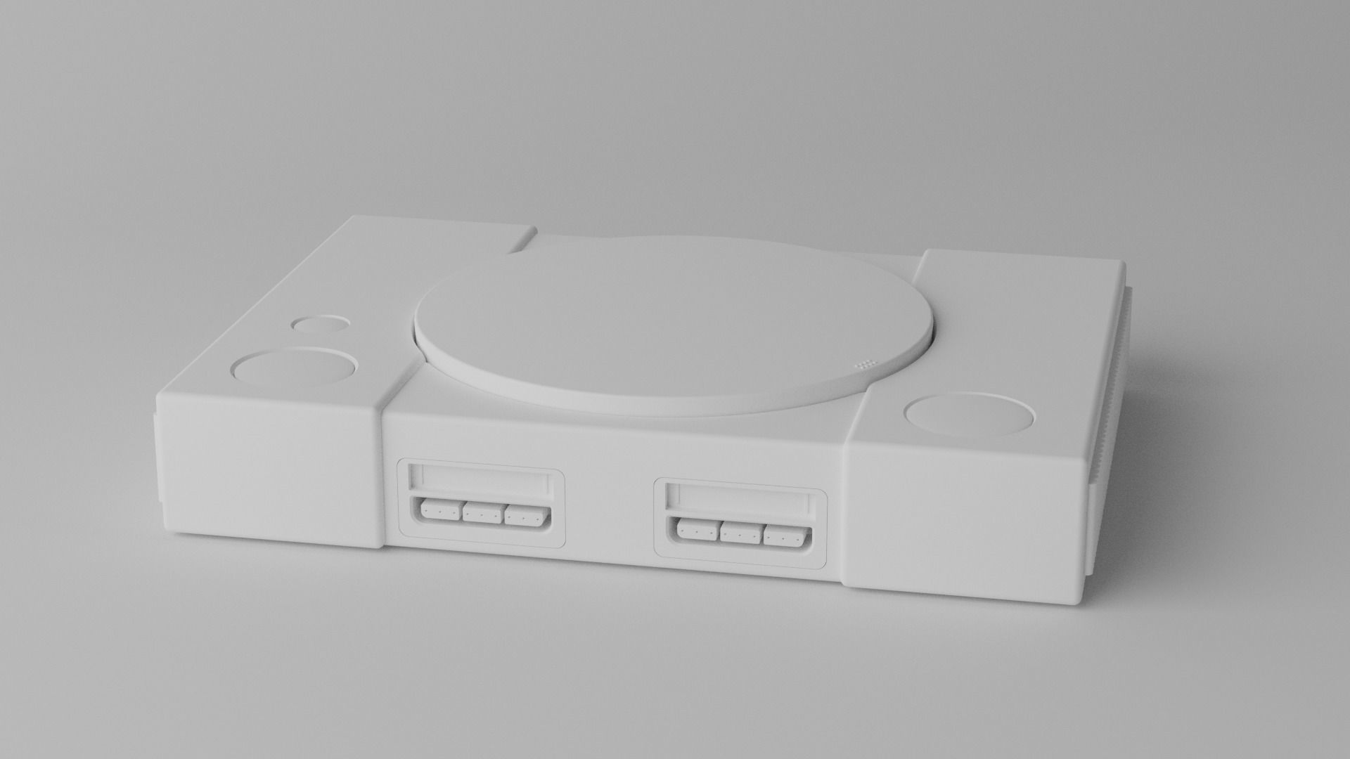 Cartoon Sony Playstation Classic Gaming Console 3D model_1