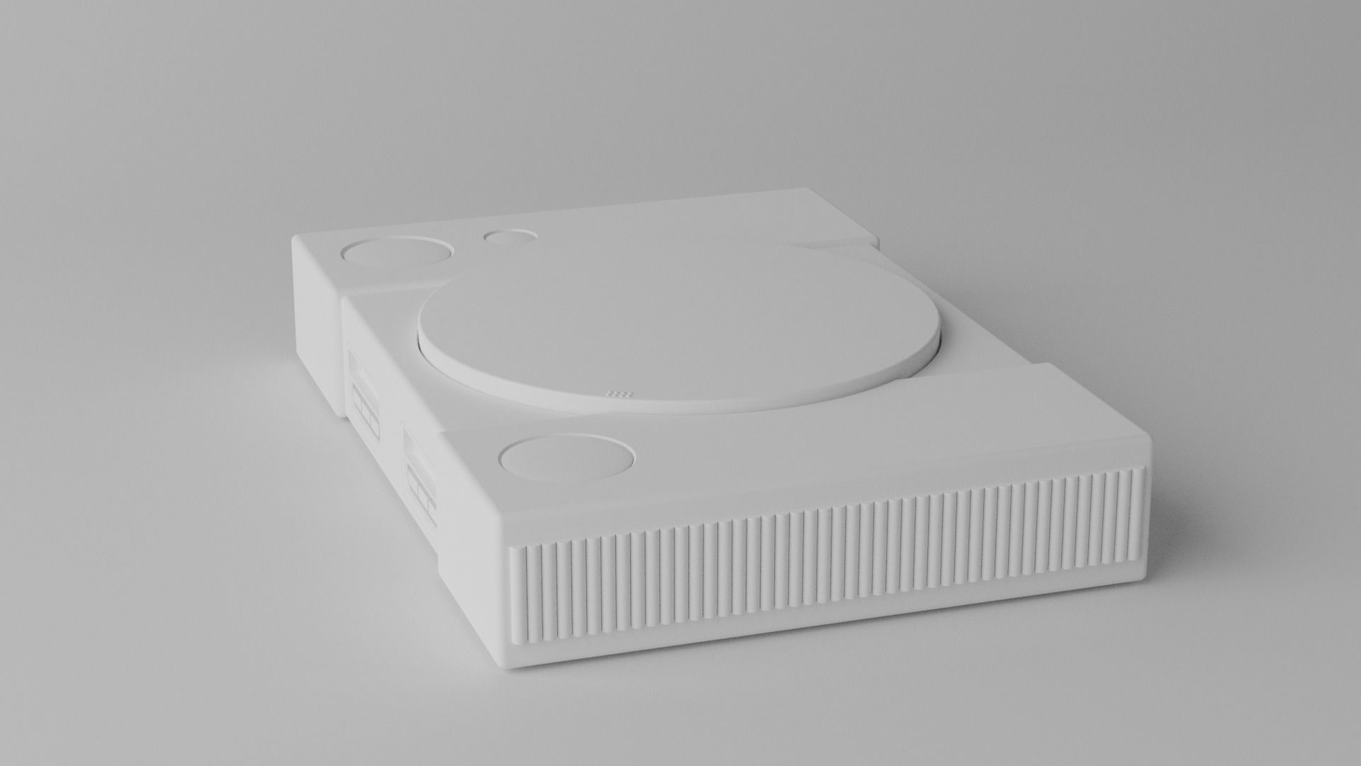 Cartoon Sony Playstation Classic Gaming Console 3D model_4