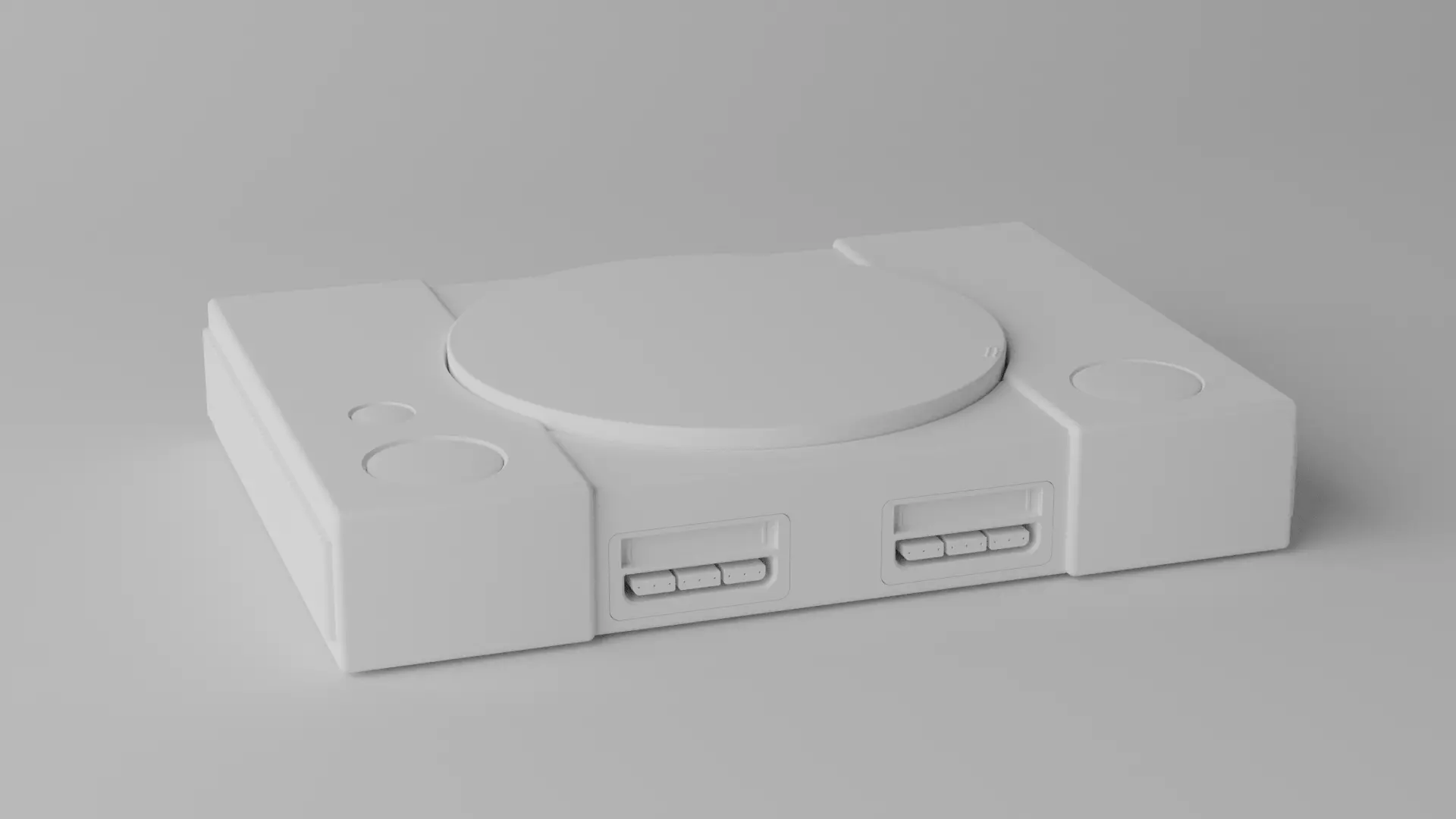 Cartoon Sony Playstation Classic Gaming Console 3D model_0