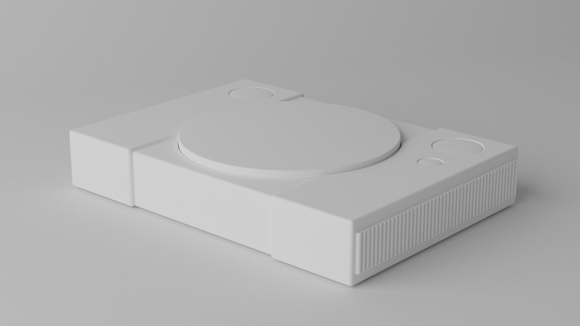 Cartoon Sony Playstation Classic Gaming Console 3D model_9