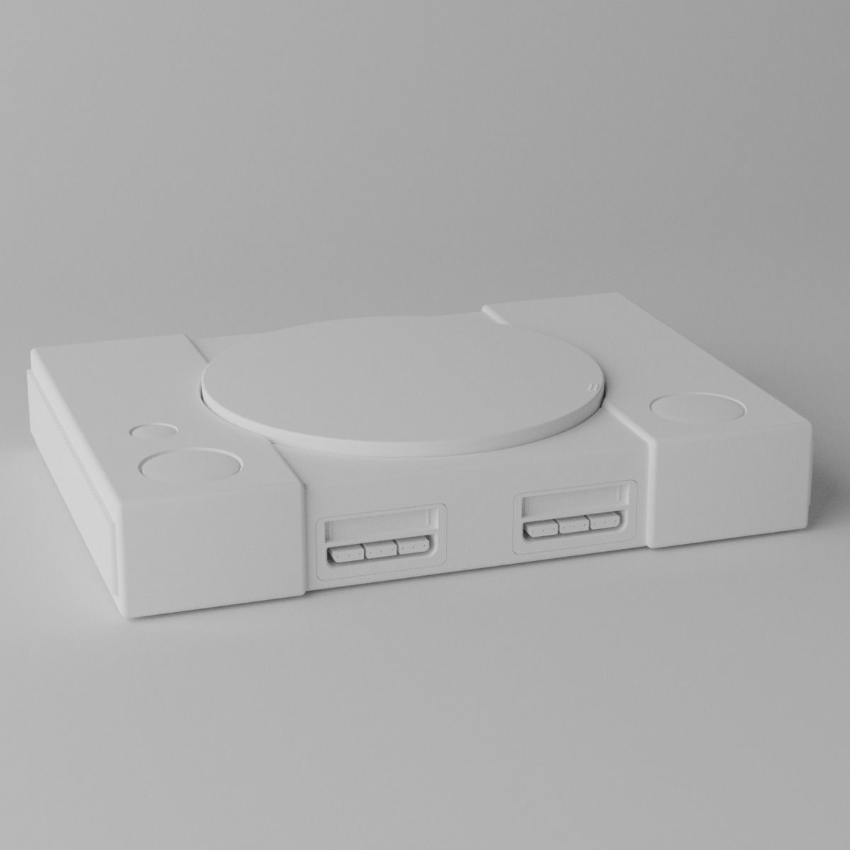 Cartoon Sony Playstation Classic Gaming Console 3D model_13