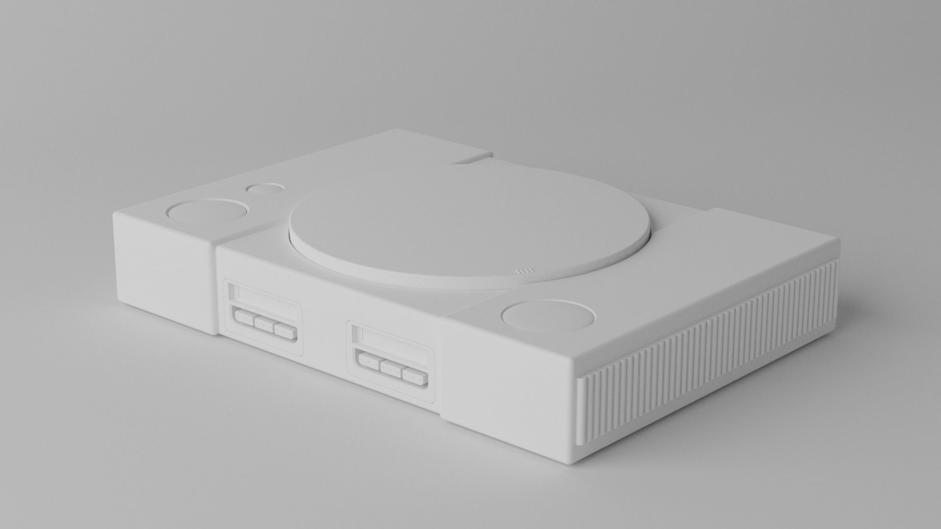 Cartoon Sony Playstation Classic Gaming Console 3D model_2