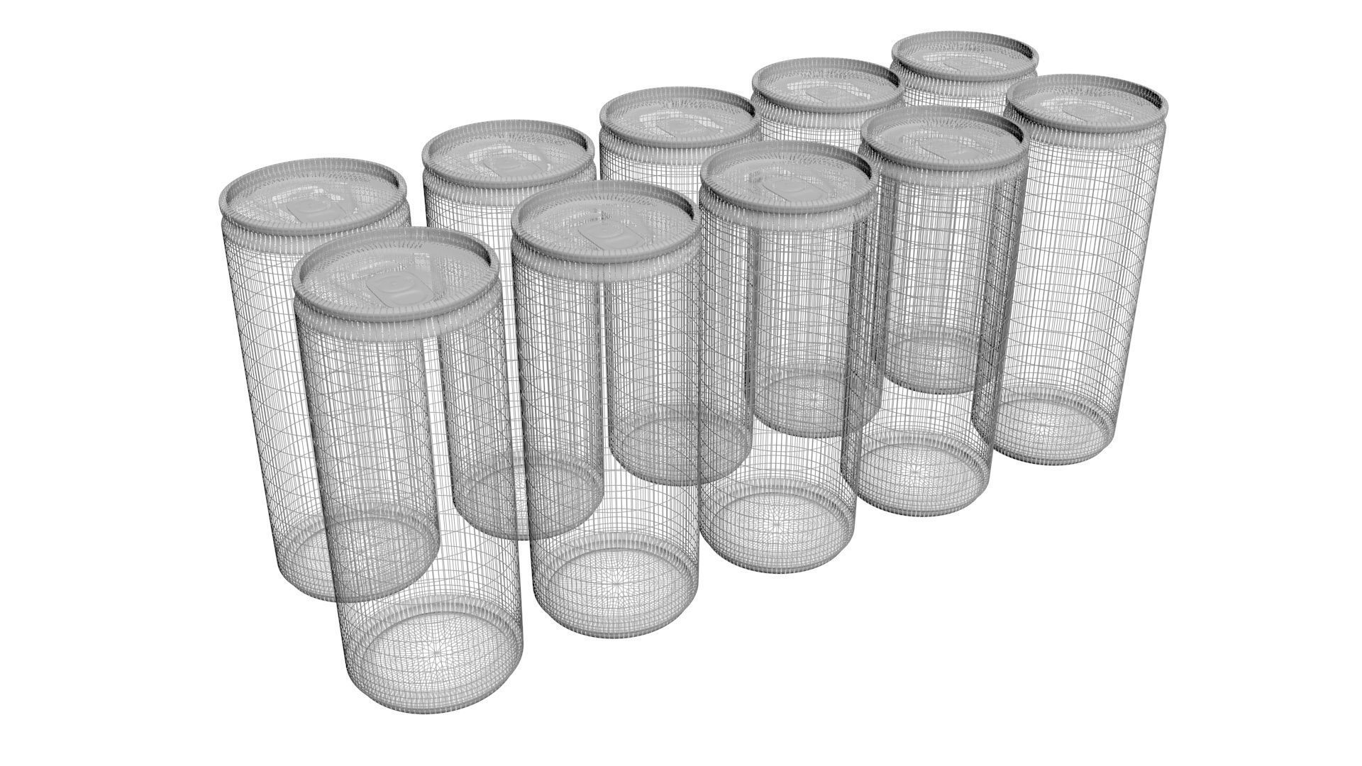 Colored Soda Cans Set 3D model_26