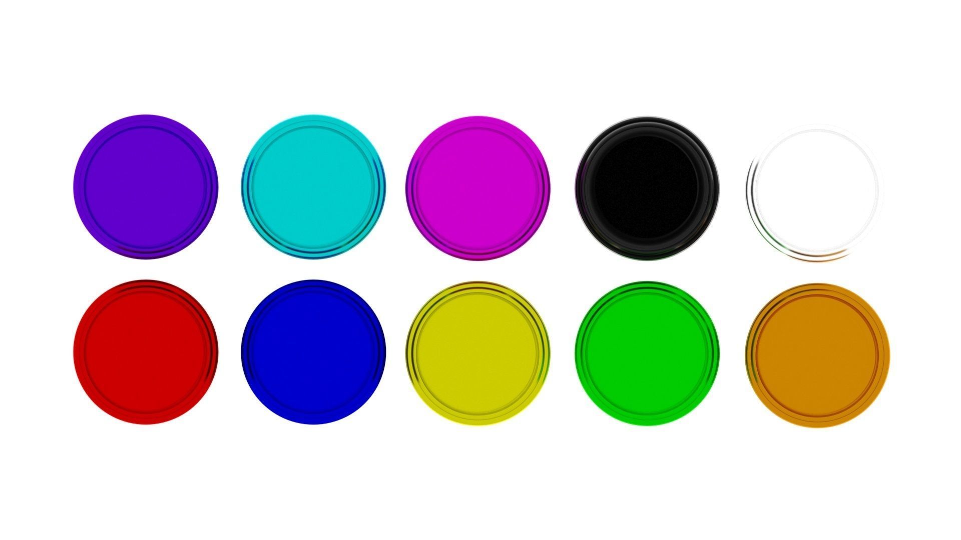 Colored Soda Cans Set 3D model_18