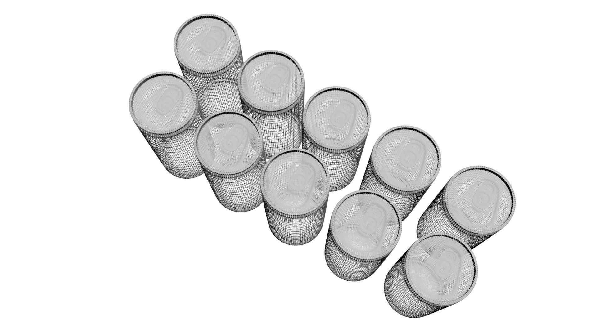 Colored Soda Cans Set 3D model_25