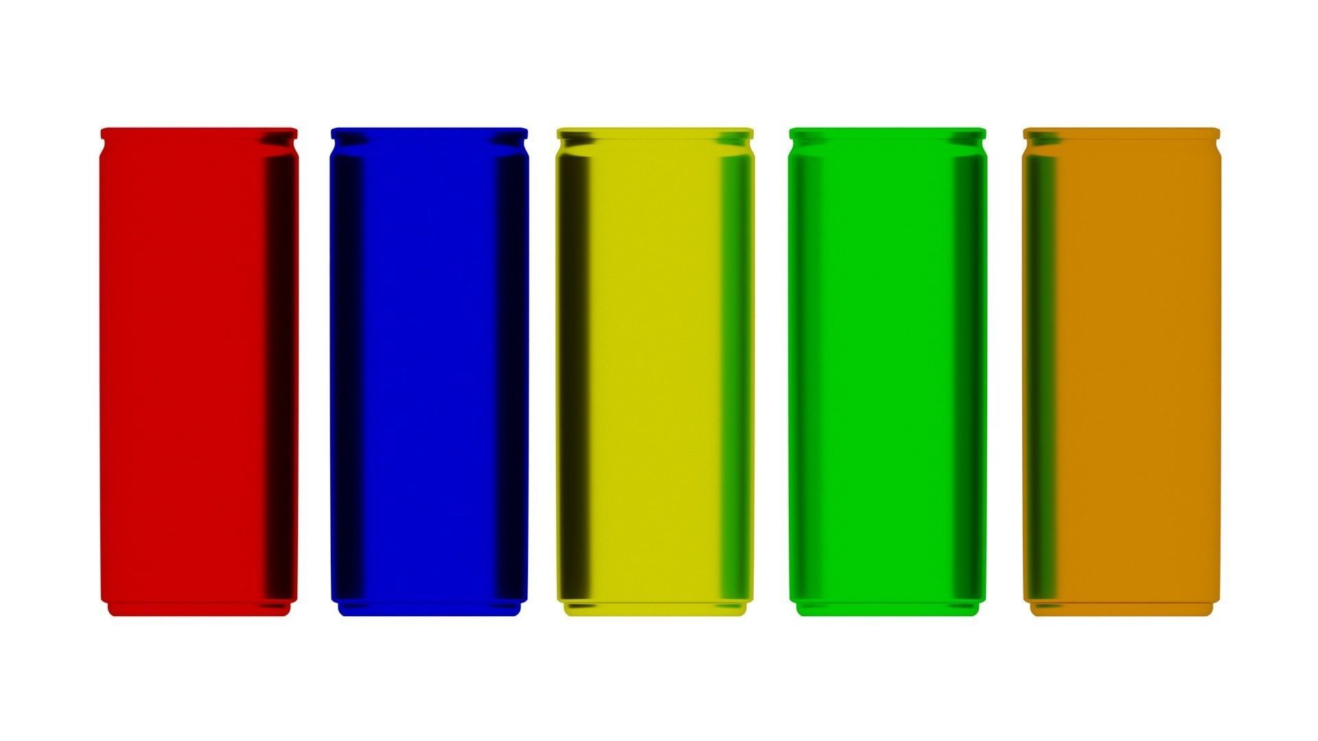 Colored Soda Cans Set 3D model_16