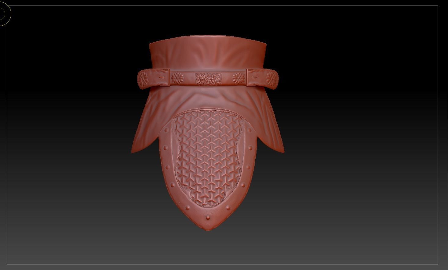 Ancient Ming Dynasty generals in China with lamellar armour Low-poly 3D model_30