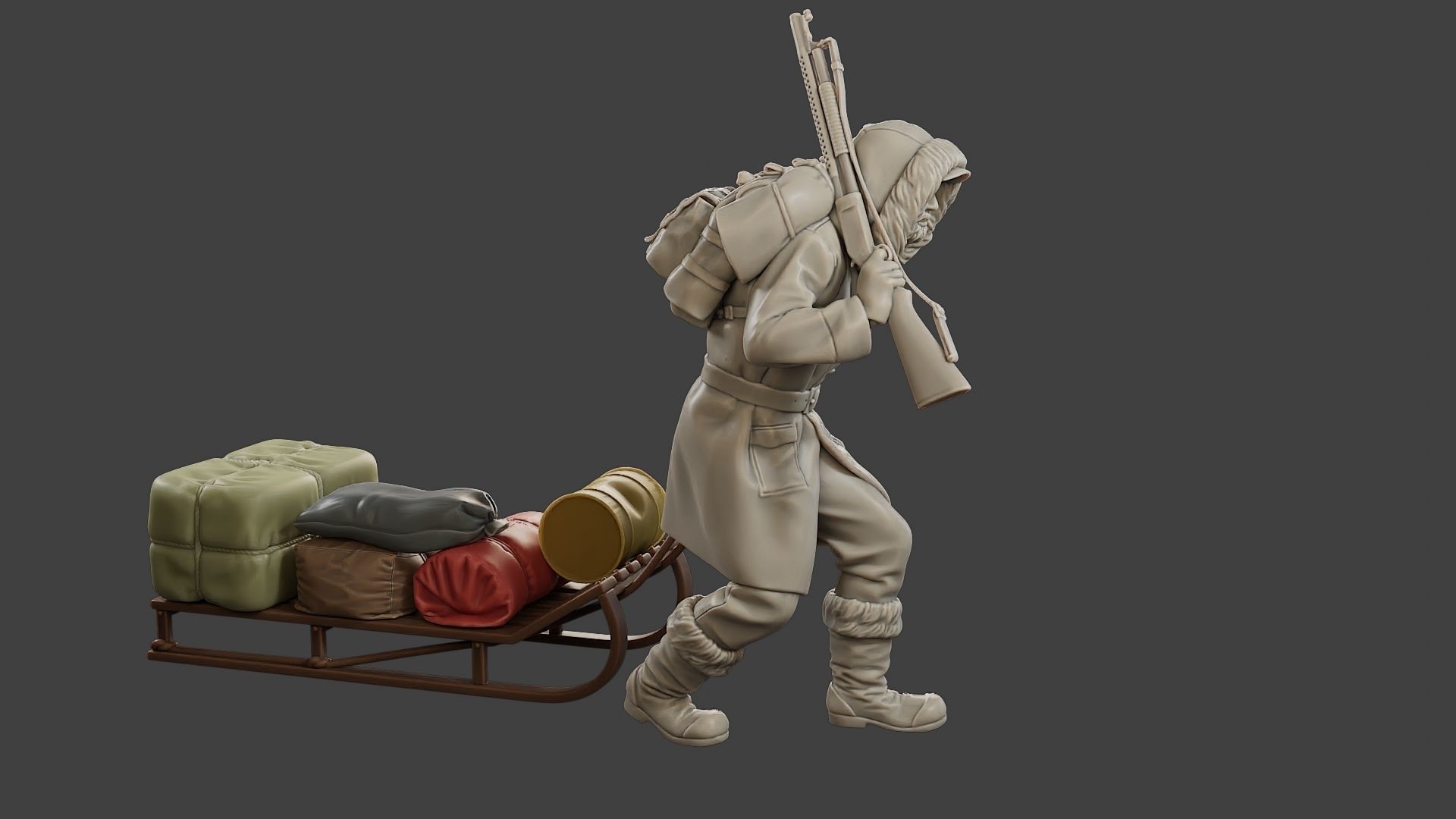 Post-Apocalyptic Male PAM1 001 3D print model_9