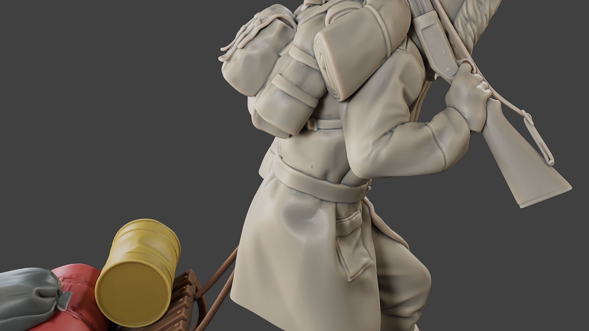 Post-Apocalyptic Male PAM1 001 3D print model_20