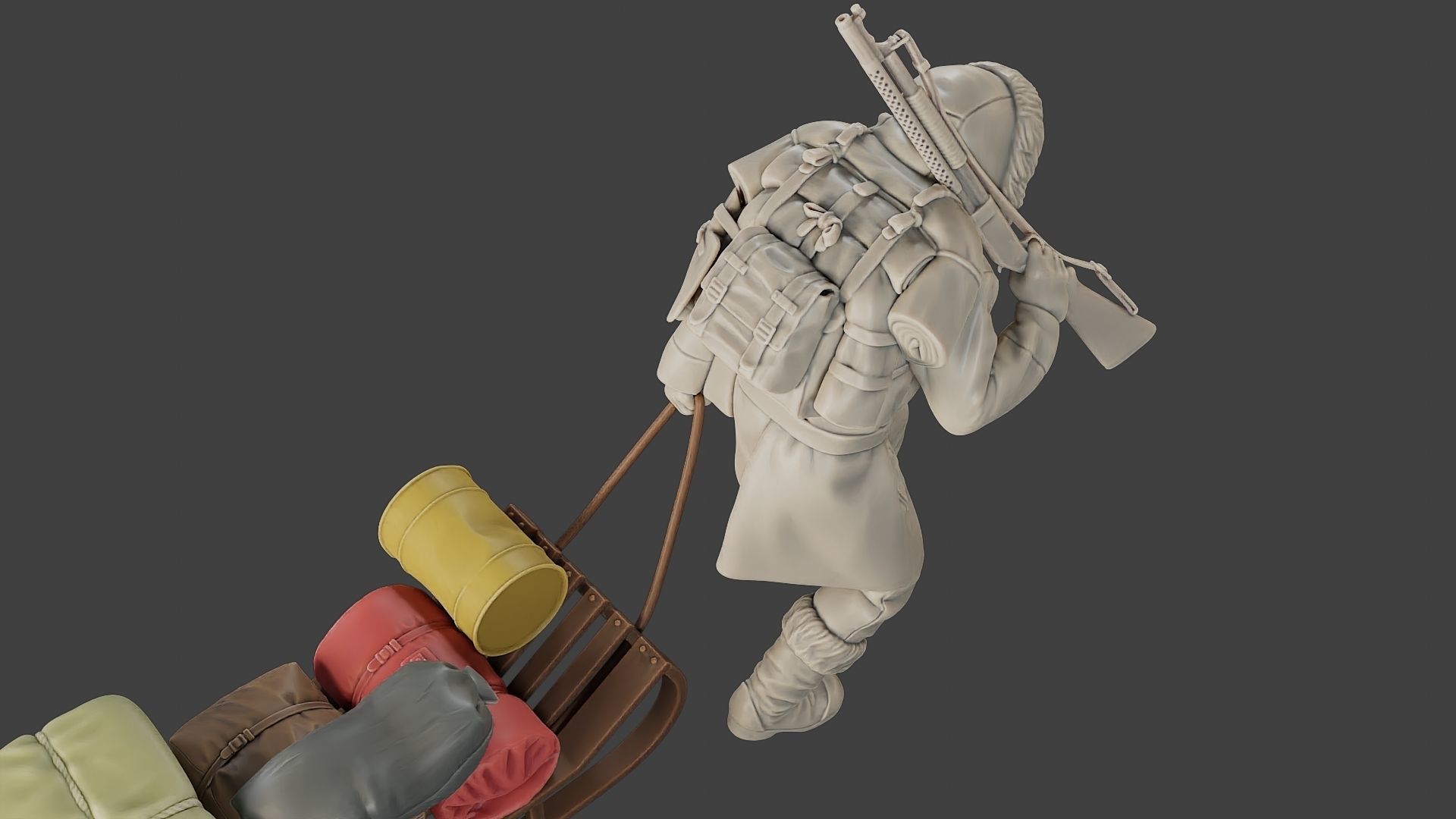 Post-Apocalyptic Male PAM1 001 3D print model_22