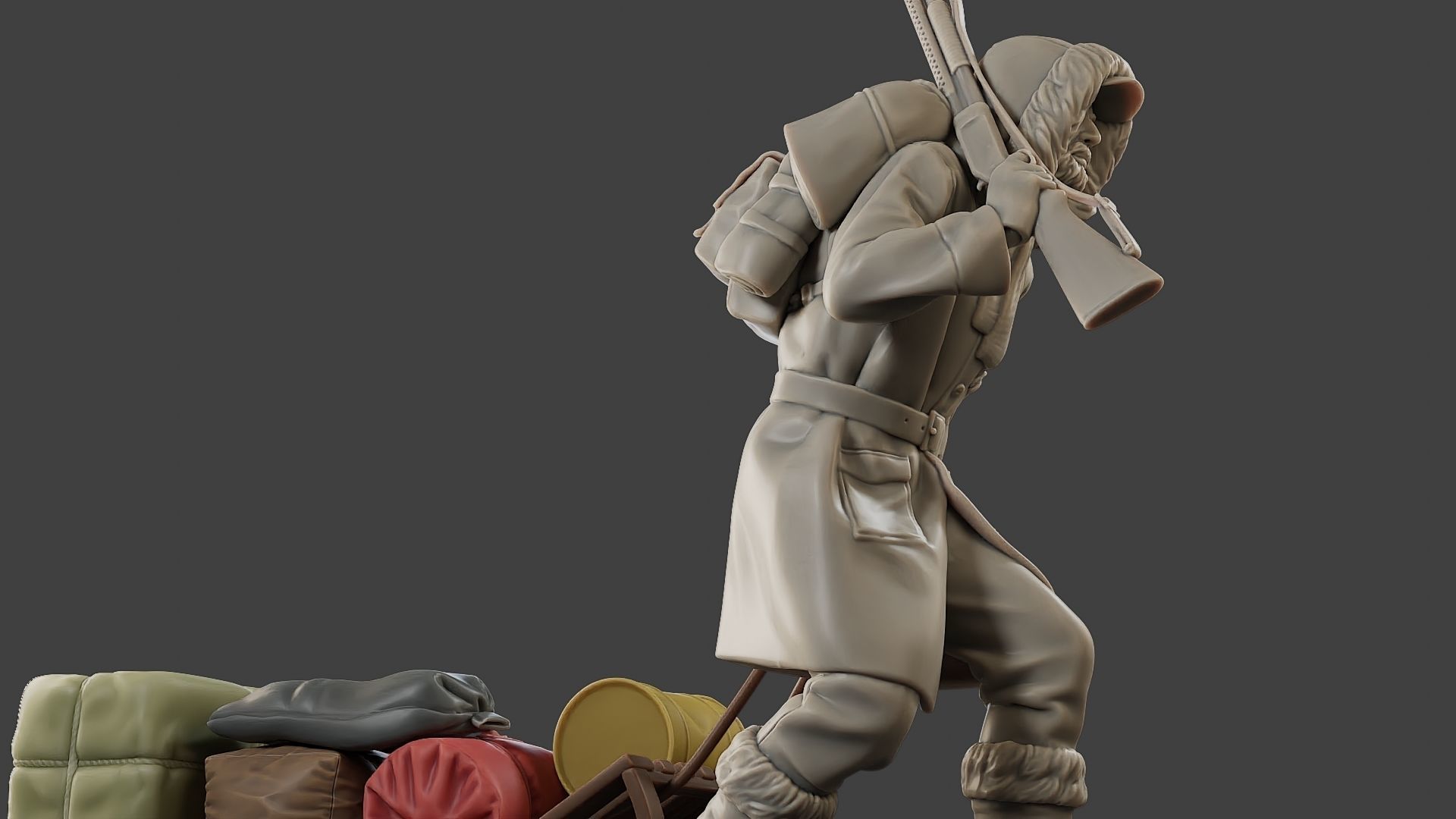 Post-Apocalyptic Male PAM1 001 3D print model_29