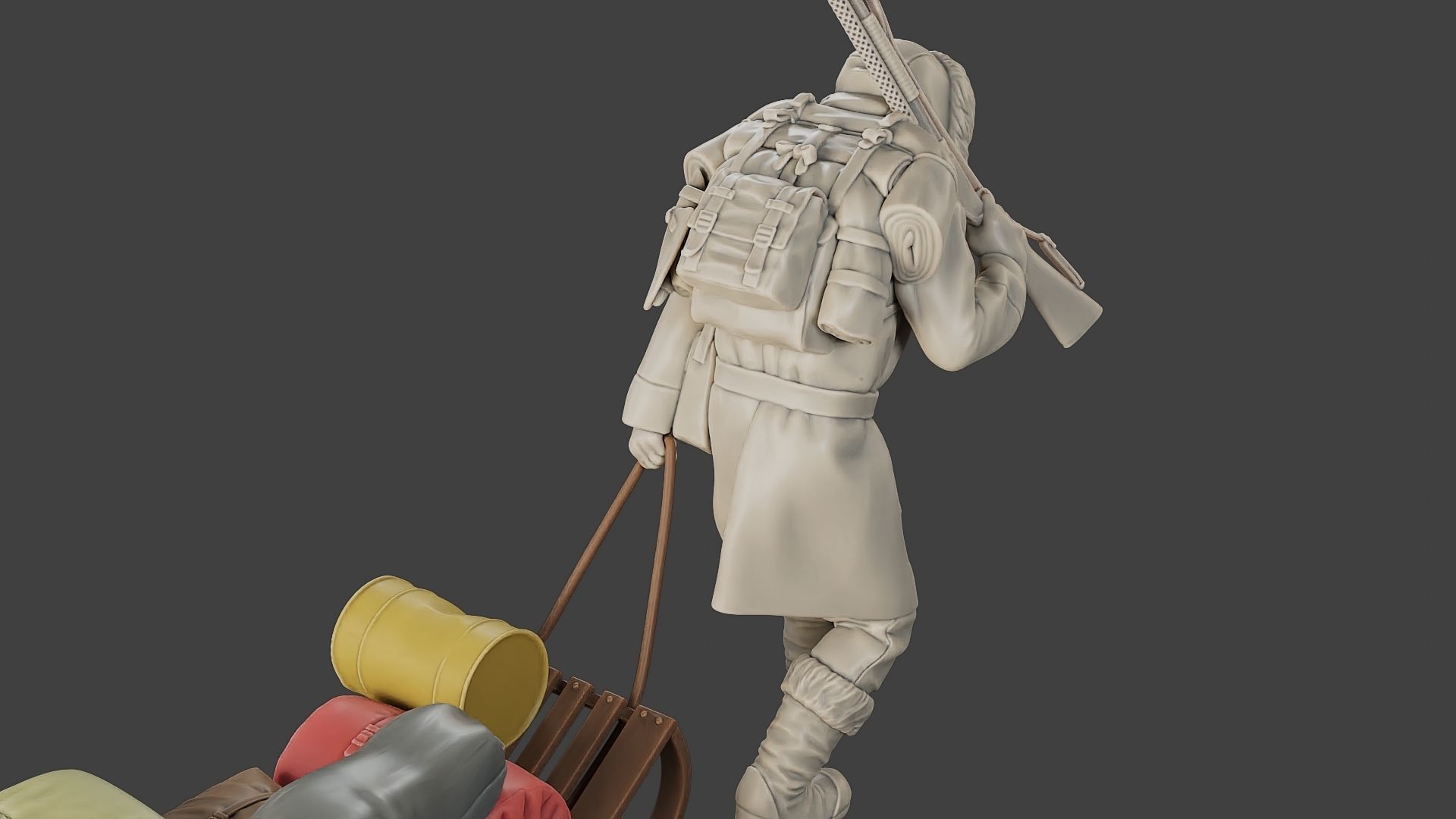 Post-Apocalyptic Male PAM1 001 3D print model_24
