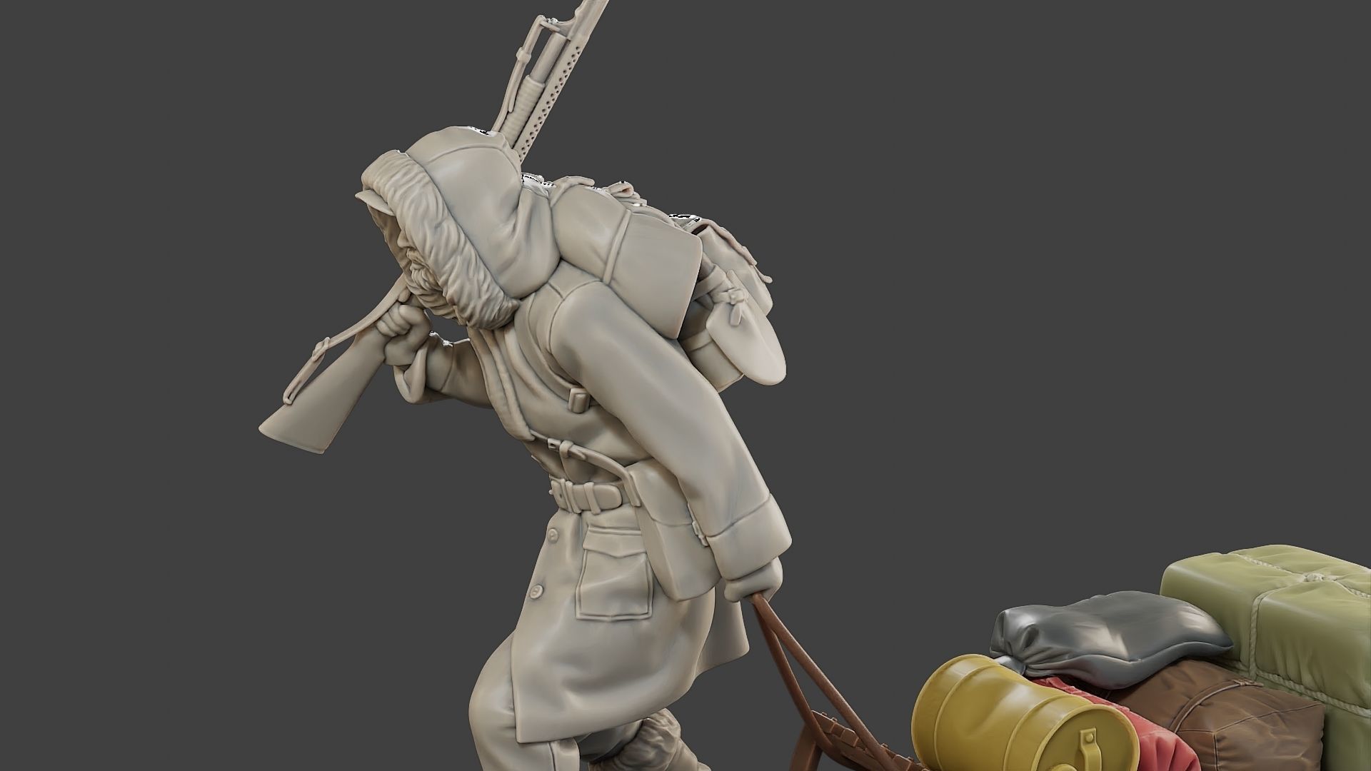 Post-Apocalyptic Male PAM1 001 3D print model_18