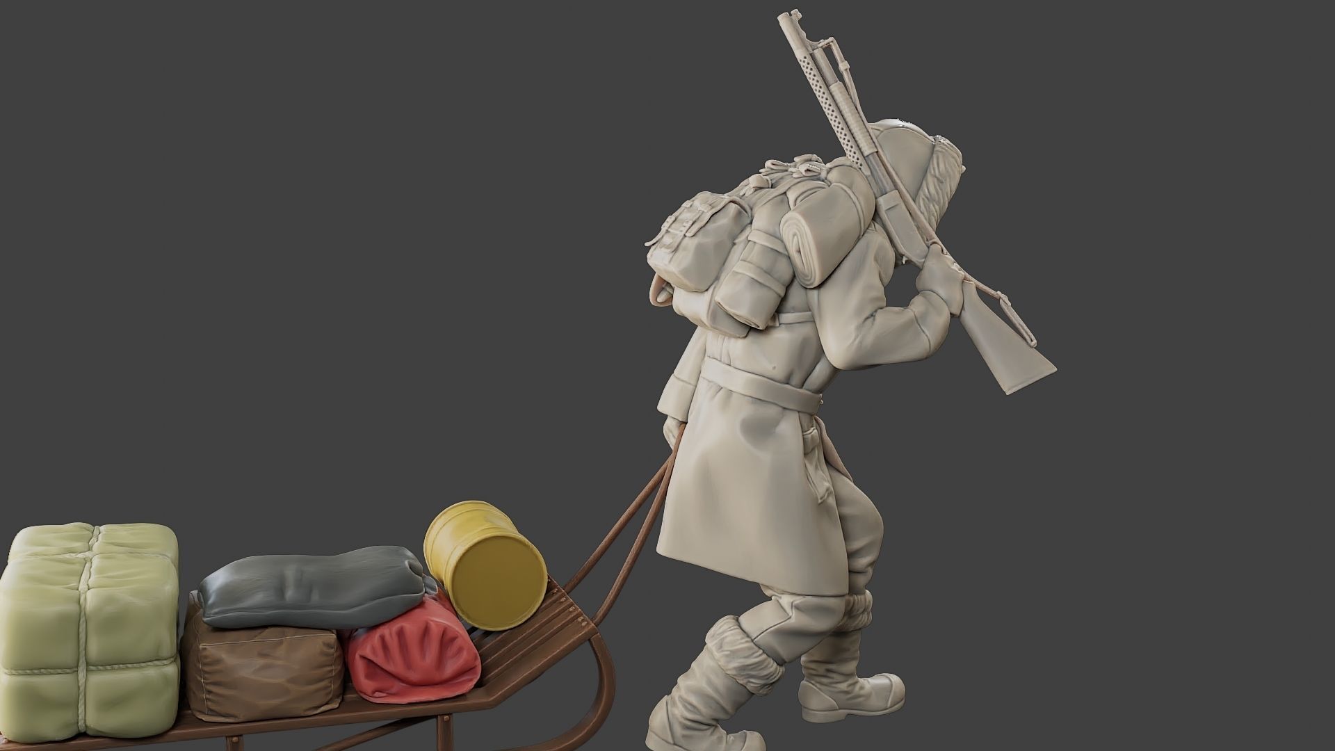 Post-Apocalyptic Male PAM1 001 3D print model_31