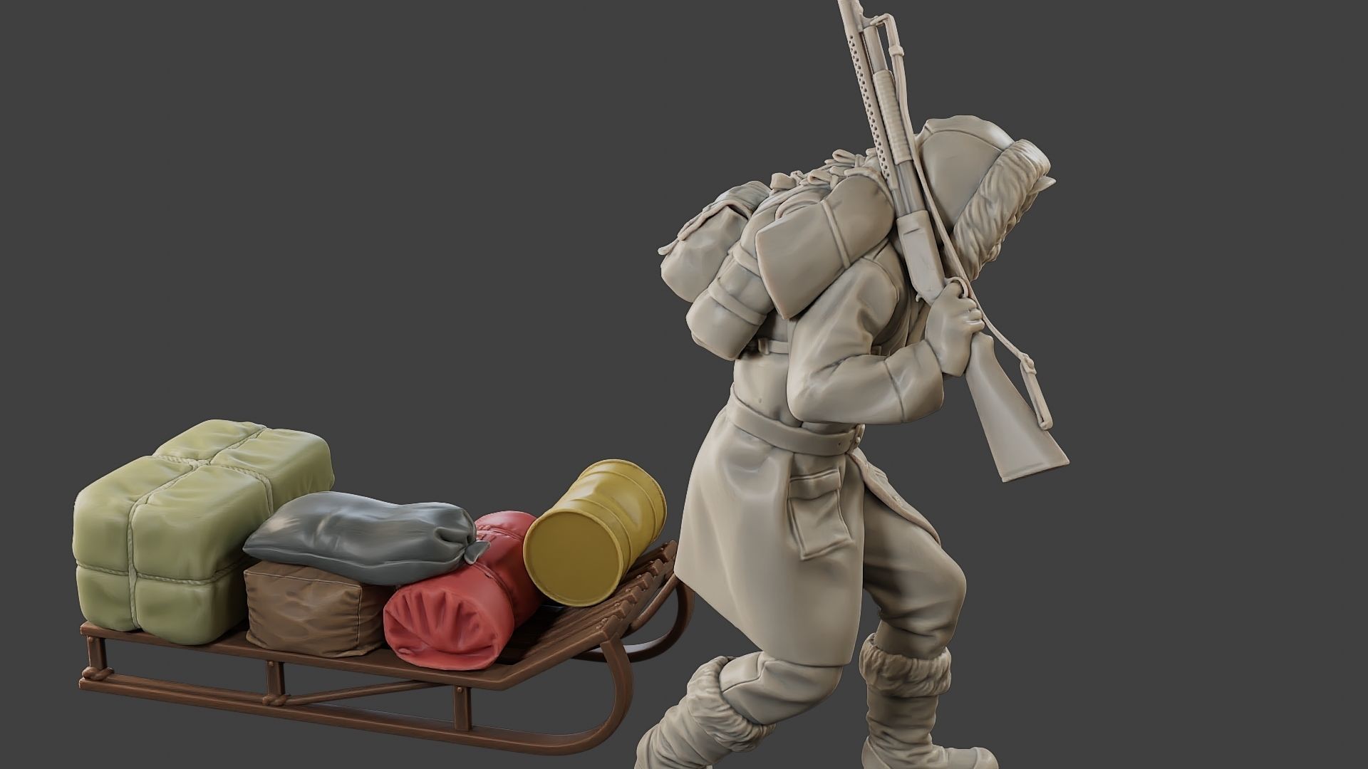 Post-Apocalyptic Male PAM1 001 3D print model_30